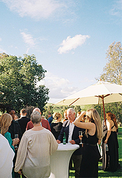 people outdoors at a wedding